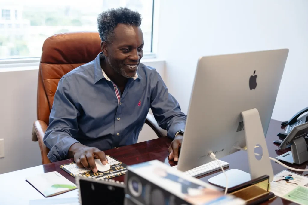 FTG Ortho physician reviewing medical records at his desk