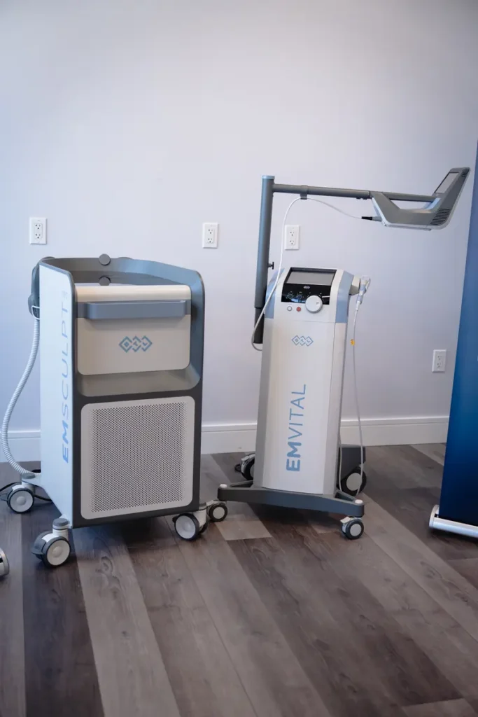 EMSCULPT NEO and EMVITAL devices in the FTG Ortho treatment room