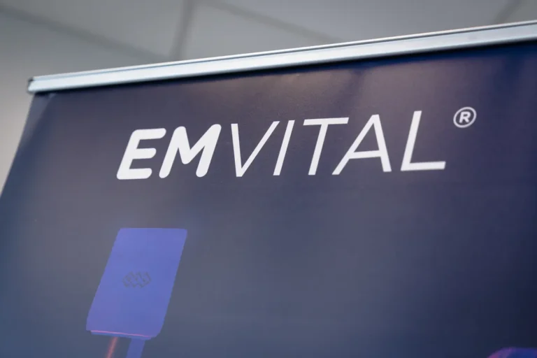 EMVITAL pain relief technology display at FTG Ortho in Aventura