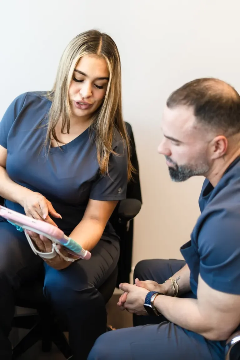 FTG Ortho team discussing a weight loss plan for joint pain